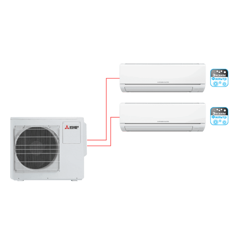MITSUBISHI ELECTRIC MSZ-HJ35VA ER1*2 / MXZ-3HJ50VA ER1 мульти сплит-система 